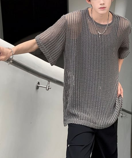OVERSIZED MESH T-SHIRT /2color