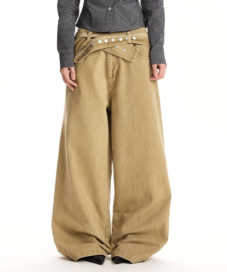 DETACHLINE WIDE DENIM /2color
