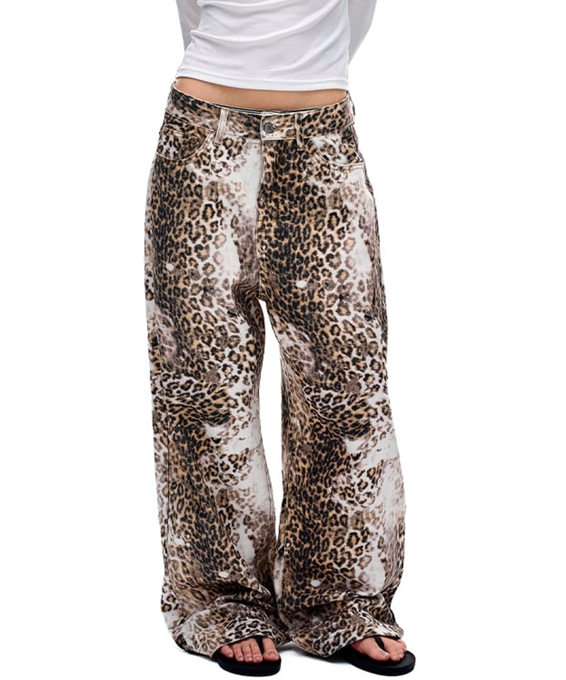 パンツ urban edge LEOPARD WIDE PANTS LEOPARDCORE LOOSE DENIM | Urban Edge