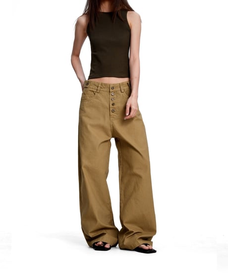 FRONTVAULT LOOSE WORK PANTS /2color