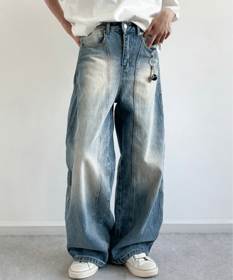 DROPLINE FADE LOOSE DENIM /3color