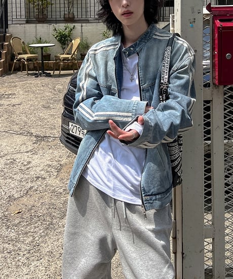 VINTAGE TRACK DENIM JACKET