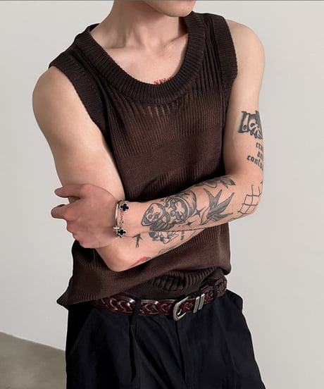 SUNFADE SLEEVELESS KNIT /2color