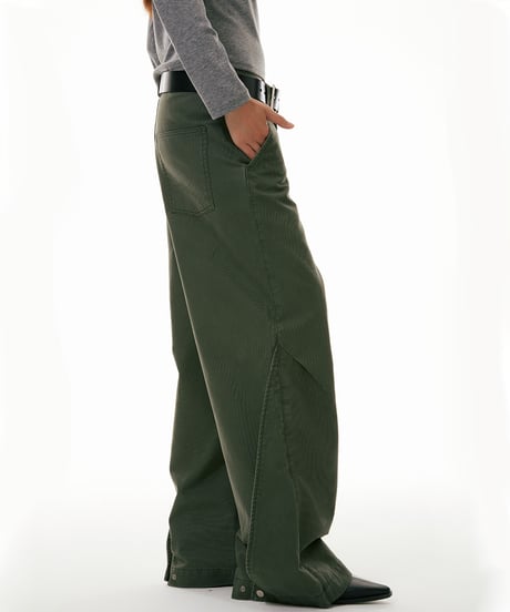 WIDE STRAIGHT WORK PANTS /2color