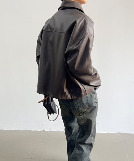 HIGH-END FAUX LEATHER JACKET /2color