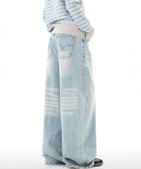 LOOSE BAGGY WASHED JEANS
