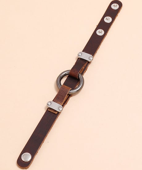 RETRO CIRCLE LEATHER BRACELET