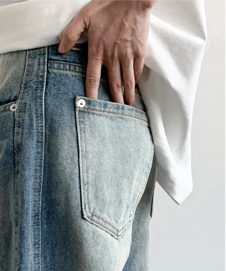 DROPLINE FADE LOOSE DENIM /3color