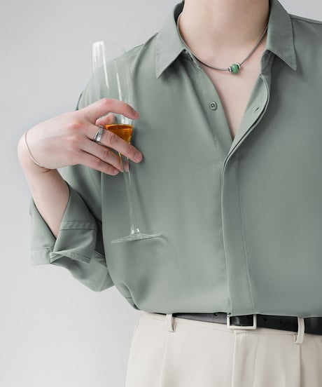 HIGH-END LOOSE DRAPE SHIRT /3color