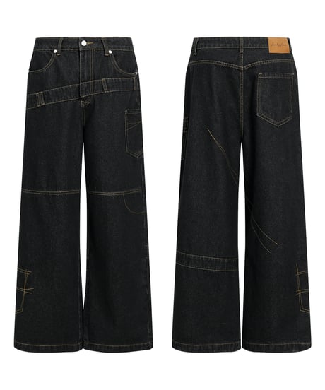 TWISTED STITCH WIDE DENIM