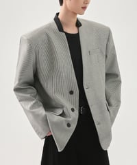 MONOCHROME NO-COLLAR JACKET