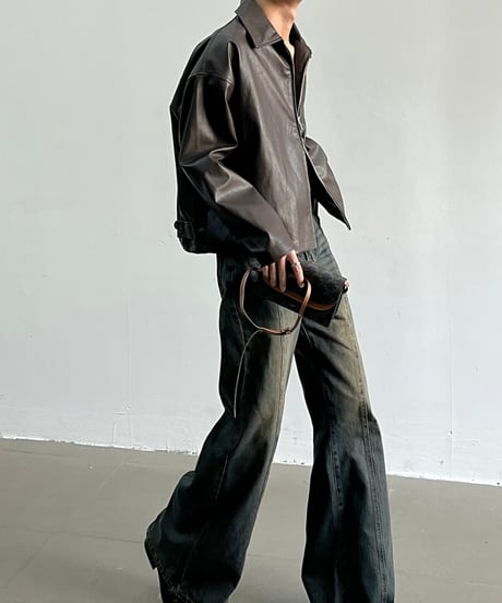 HIGH-END FAUX LEATHER JACKET /2color