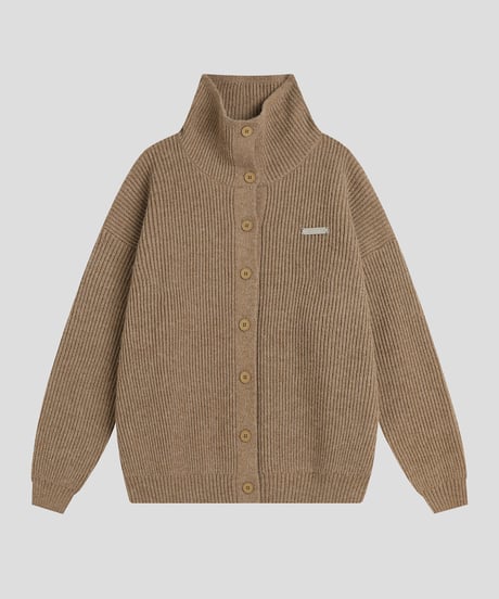 CHUNKY KNIT TURTLE CARDIGAN /3color