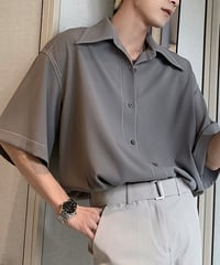 LOOSE DRAPE STITCH SHIRT /5color