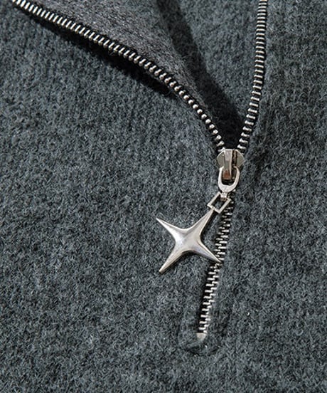 ASHNOISE HALF ZIP KNIT /2color