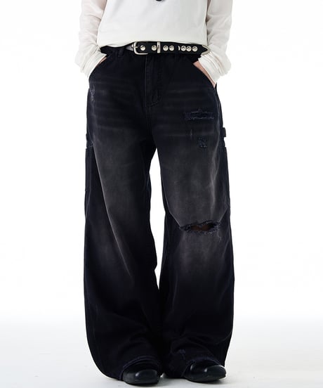 GRUNGEWASH DAMAGE DENIM /2color