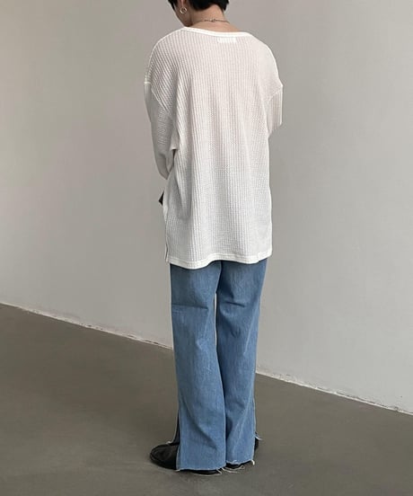 LOOSE WAFFLE CUT-SEW /3color