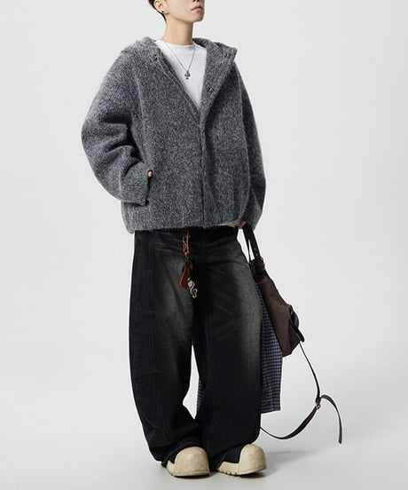 COZYHOOD WOOLLIKE KNIT /2color