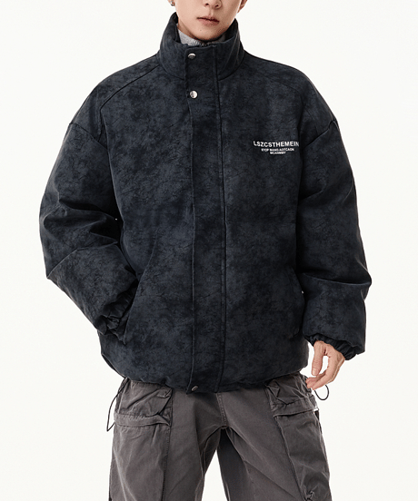 MATTE FAUX LEATHER PAD JACKET /6color