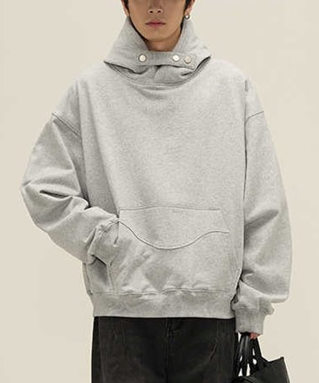 HIGH-NECK BELT HOODIE /2color