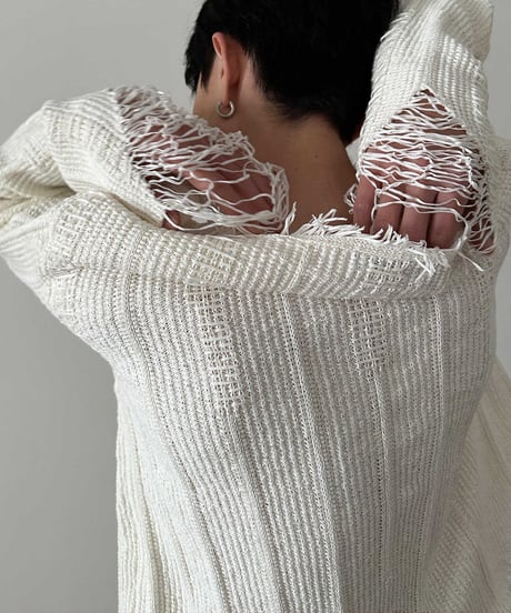 SHEER TASSEL KNIT CARDIGAN