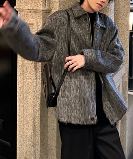 WOOL-LIKE LOOSE JACKET /2color