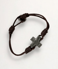 CROSS METAL LEATHER BRACELET