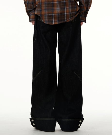 CUFFEDGE BUTTON DENIM
