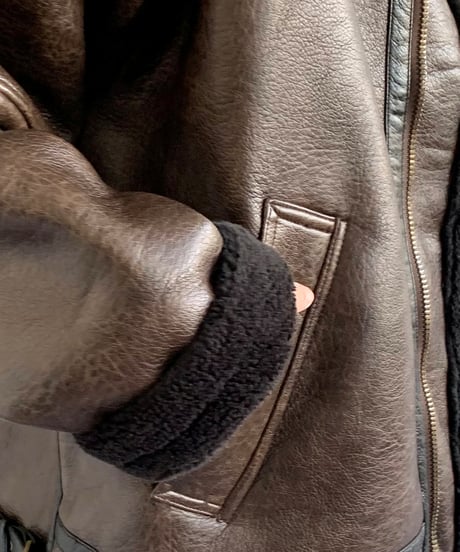 VINTAGE PILOT LEATHER JACKET /2color