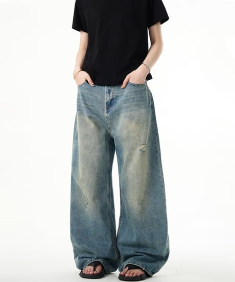 DIRTWASH WIDE LRG JEANS