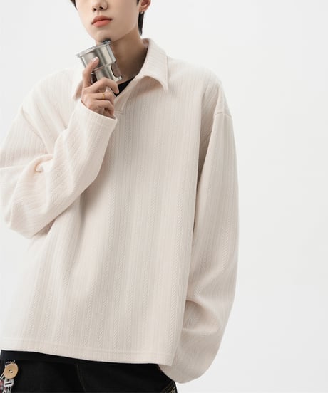 LOOSE TEXTURE POLO SHIRT /2color