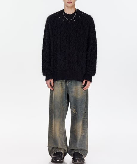 NOBLESTUD CABLE KNIT /2color