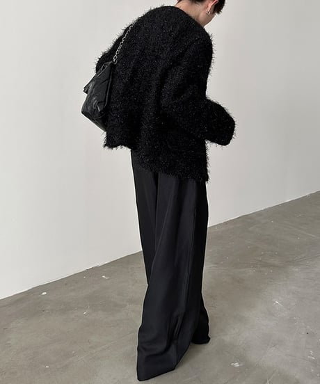 W-BREASTED SHAGGY JACKET /2color