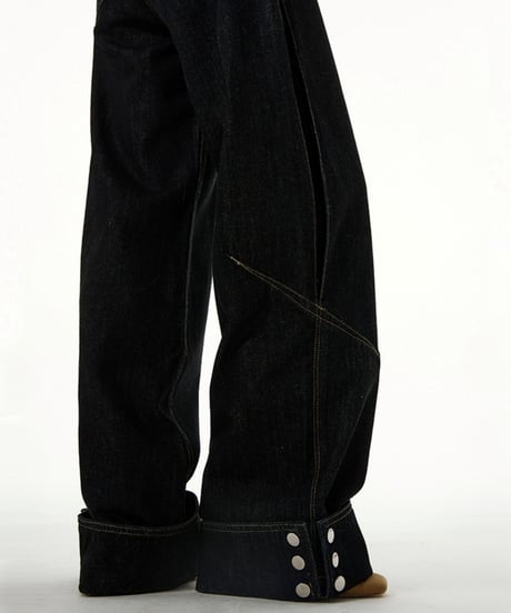 CUFFEDGE BUTTON DENIM
