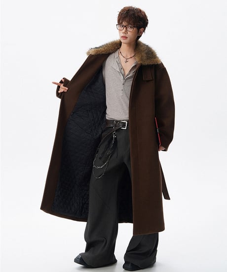 LUXFUR WOOL COAT /3color