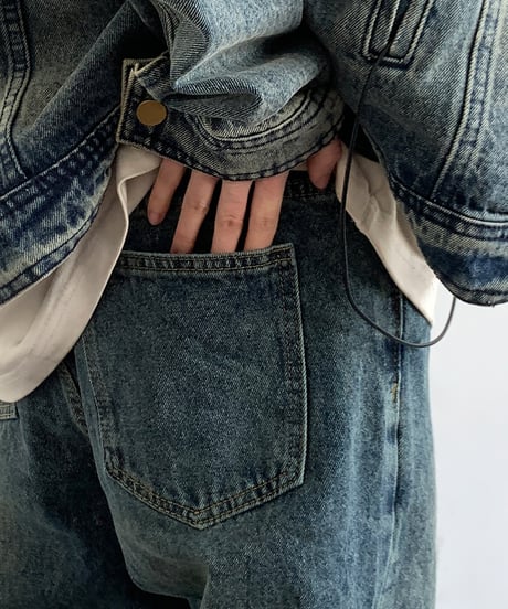 LOOSE STRAIGHT BASIC DENIM /4color