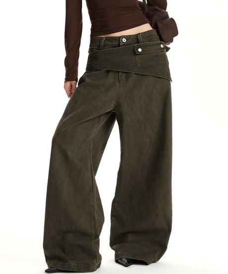 DETACHLINE WIDE DENIM /2color
