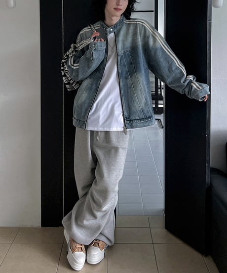VINTAGE TRACK DENIM JACKET