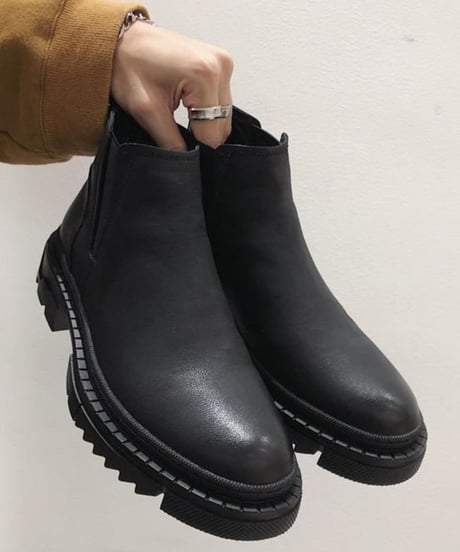 FAUX LEATHER SIDE GORE BOOTS