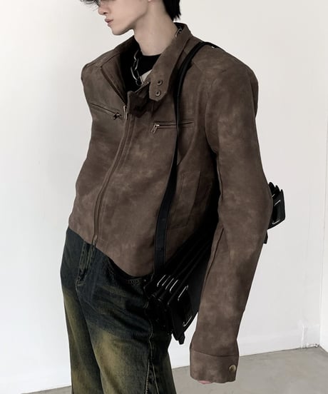 FAUX LEATHER SINGLE RIDERS /2color