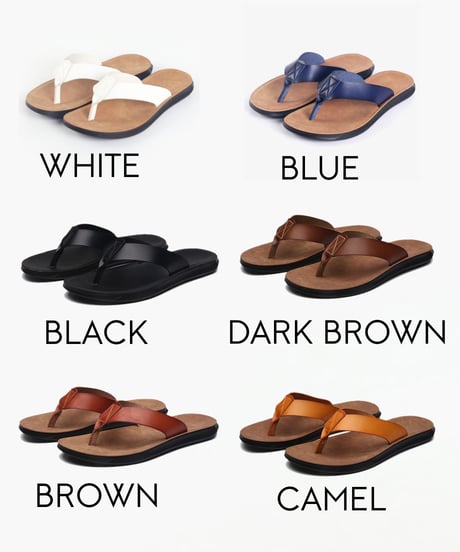 FAUX LEATHER BEACH SANDALS /7color