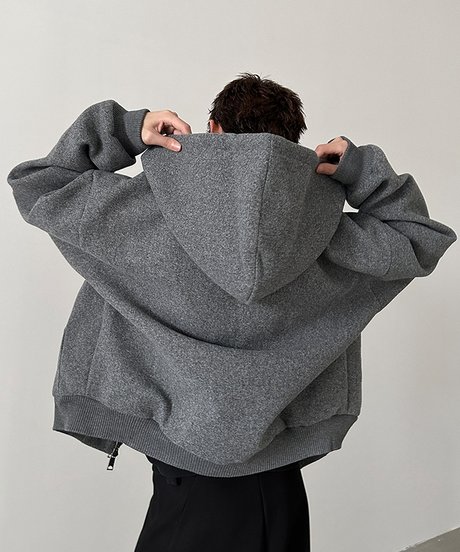 TECH MELTON HOODIE JACKET /2color