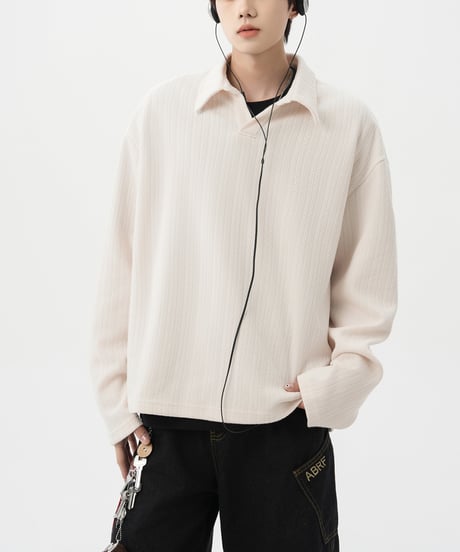 LOOSE TEXTURE POLO SHIRT /2color