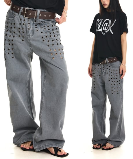 EYELETSTORM LOOSE DENIM