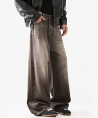 WAVY WASHED WIDE DENIM /2color