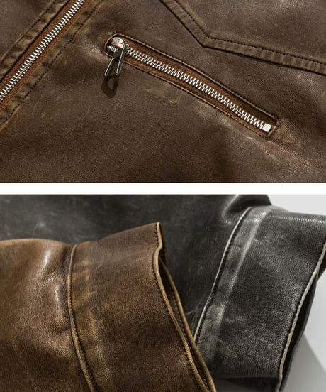 FAUX LEATHER VINTAGE RIDERS /2color