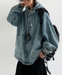 STREET HOODIE DENIM JACKET