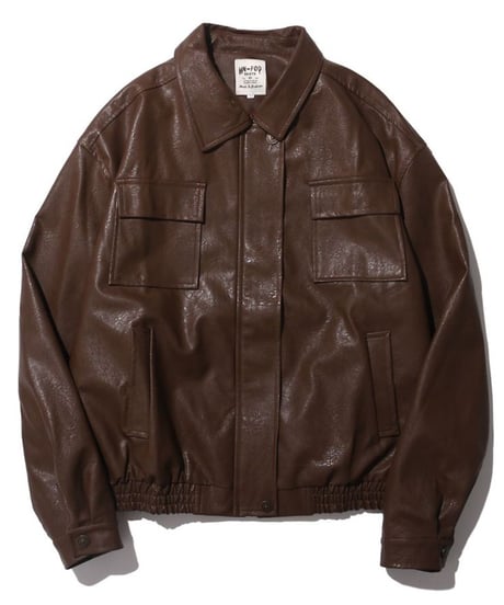 FAUX LEATHER RIDERS JACKET /2color
