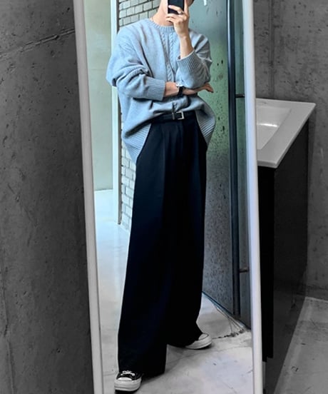 LOOSE STRAIGHT SLACKS /2color