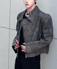 SHORT FAUX LEATHER RIDERS /2color